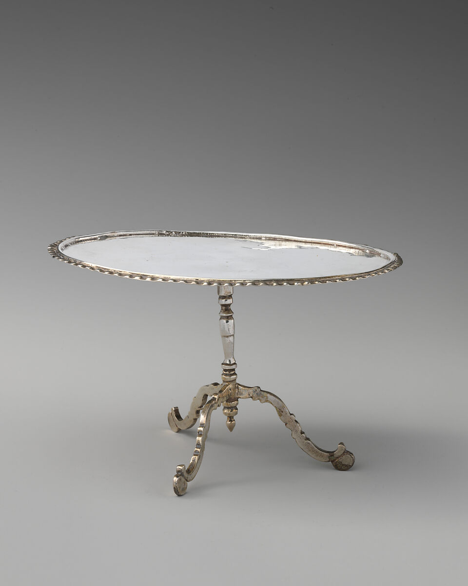Miniature tilt-top table, Silver, Dutch, Amsterdam