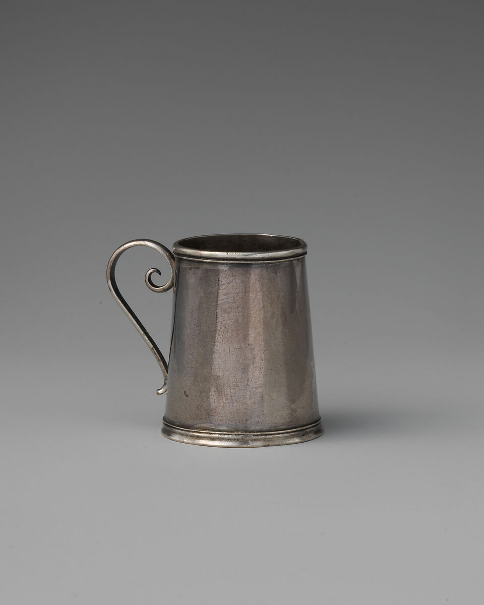Miniature mug, David Clayton (British, active 1689), Silver, British, London