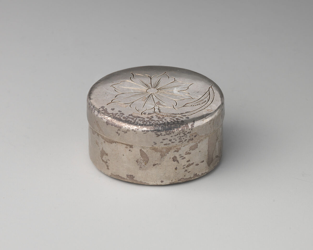 Miniature wafer box, I. C., London (ca. 1686–1697), Silver, British, London 