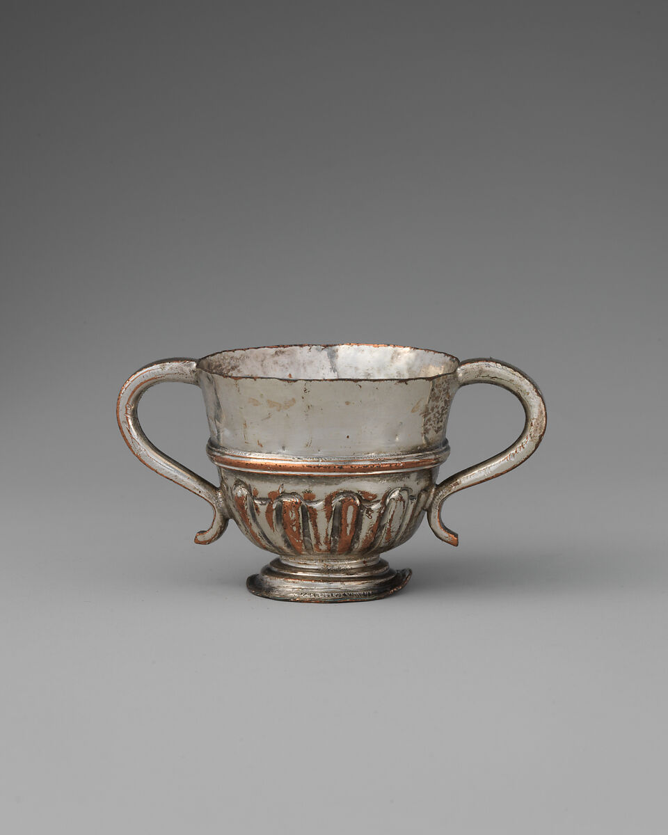 Miniature cup, Silver-plated copper, possibly British, Sheffield 