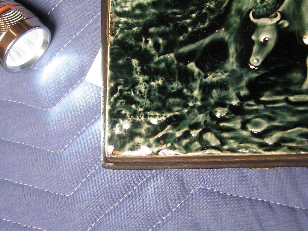 Tile, Chelsea Keramic Art Works (1872–1889), Earthenware, American