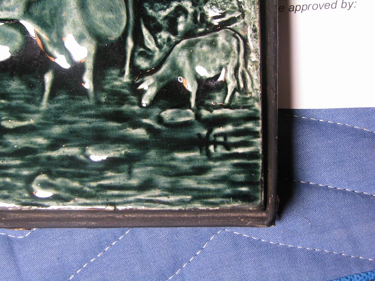 Tile, Chelsea Keramic Art Works (1872–1889), Earthenware, American