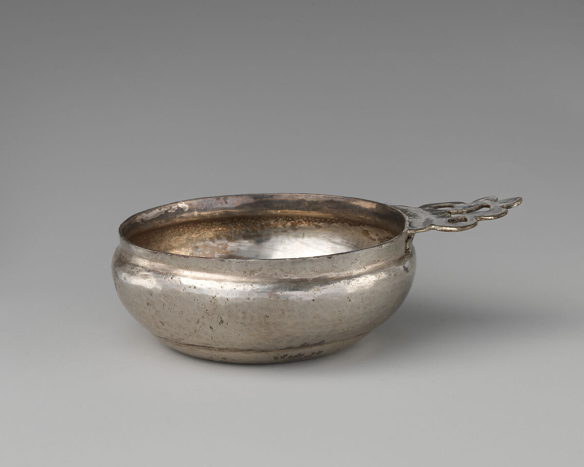 Miniature porringer, David Clayton (British, active 1689), Silver, British, London 