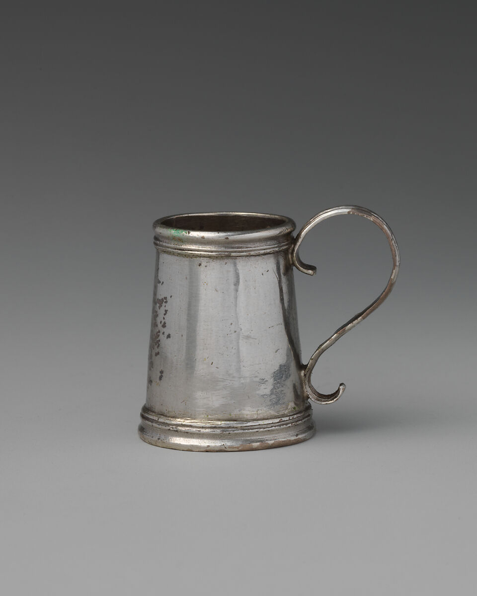 Miniature mug, David Clayton (British, active 1689), Silver, British, London 