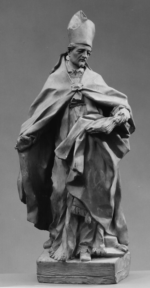 Bishop Saint, Attributed to Pierre Legros II (Italian (born France), Paris 1666–1719 Rome), Terracotta, Italian, Rome 