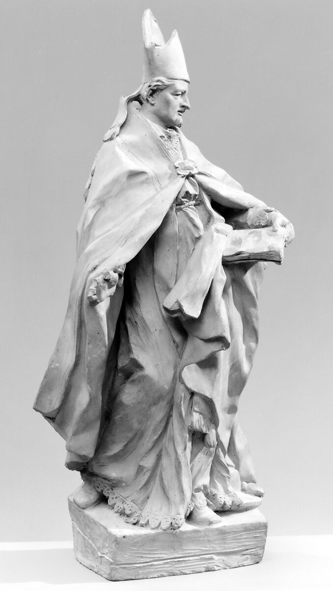 Bishop Saint, Attributed to Pierre Legros II (Italian (born France), Paris 1666–1719 Rome), Terracotta, Italian, Rome