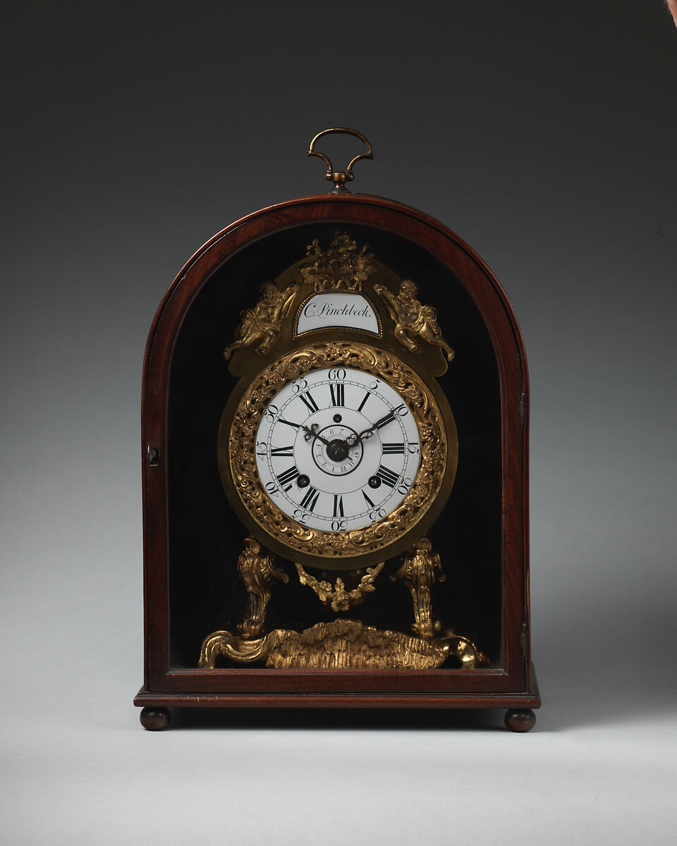 Table or bracket clock, Clockmaker: Christopher Pinchbeck II (British, died 1783), Pinchbeck metal, mahogany case, British, London