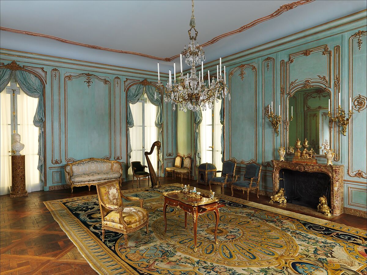 Boiserie from the Palais Paar, 30 Wollzeile, Vienna, Austria, Isidor Canevale, Carved, painted, and gilded pine; plaster; gilt bronze; mirror glass; oak flooring, Austrian, Vienna