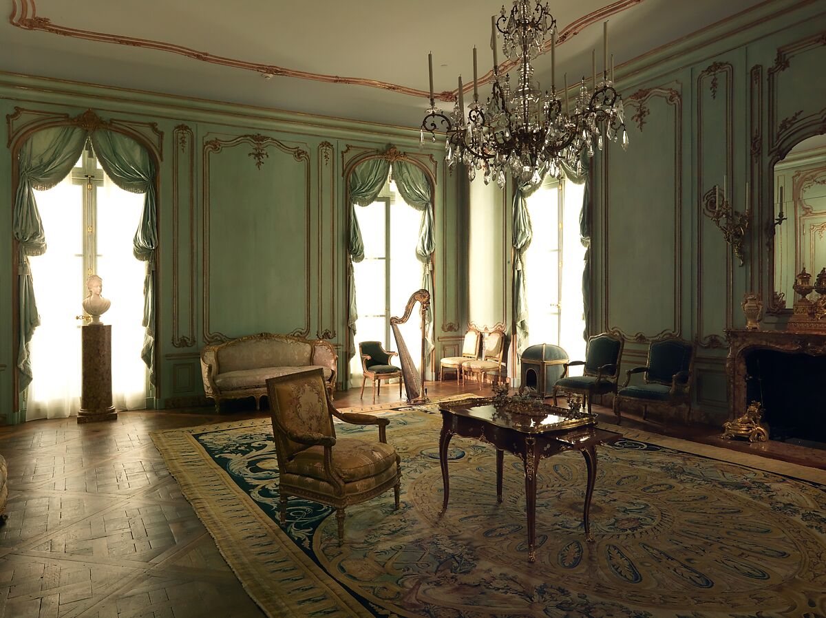 Boiserie from the Palais Paar, 30 Wollzeile, Vienna, Austria, Designed by architect Isidor Canevale (1730–1786), Carved, painted, and gilded pine; plaster; gilt bronze; mirror glass; oak flooring, Austrian, Vienna