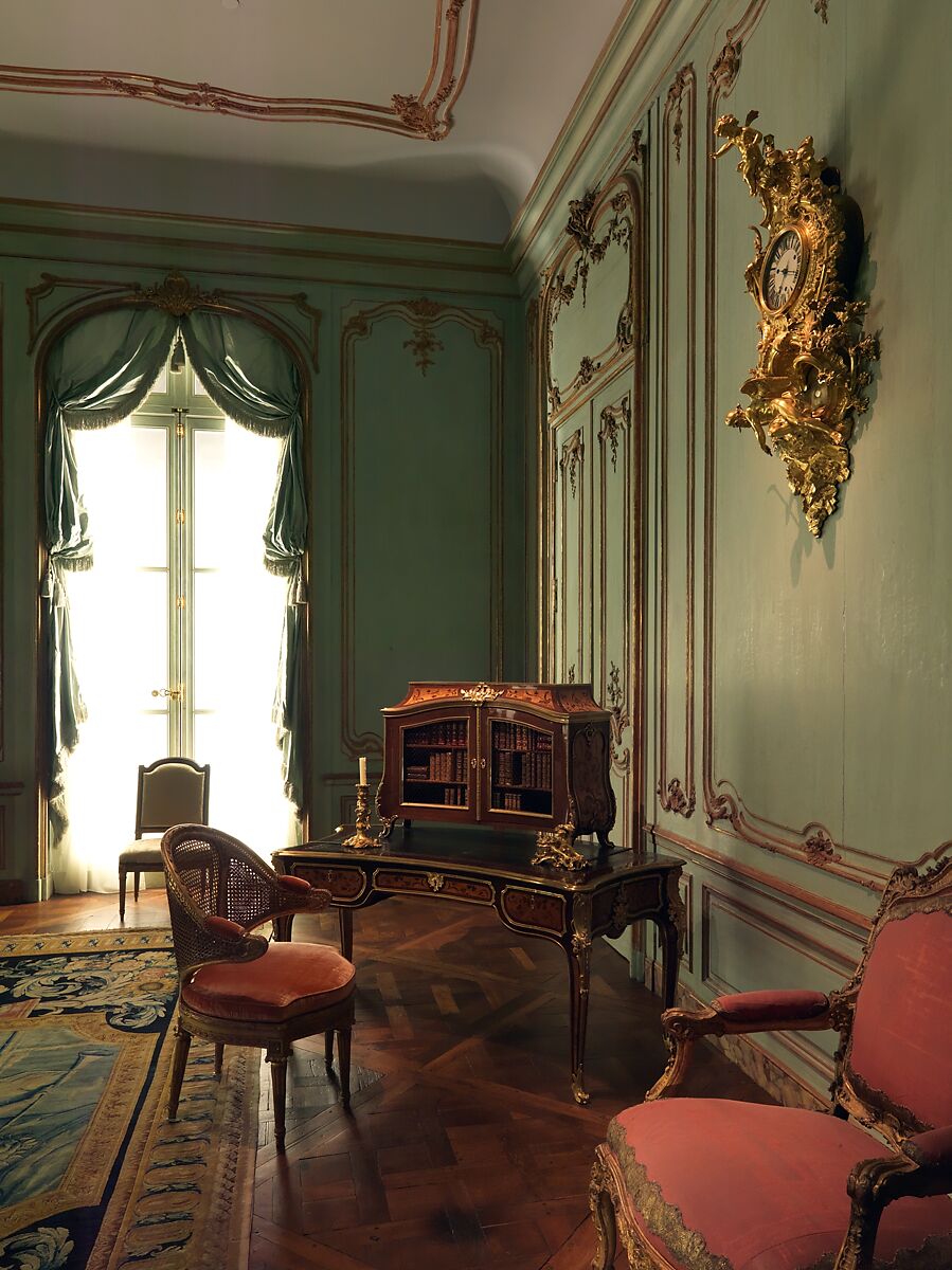 Boiserie from the Palais Paar, 30 Wollzeile, Vienna, Austria, Designed by architect Isidor Canevale (1730–1786), Carved, painted, and gilded pine; plaster; gilt bronze; mirror glass; oak flooring, Austrian, Vienna