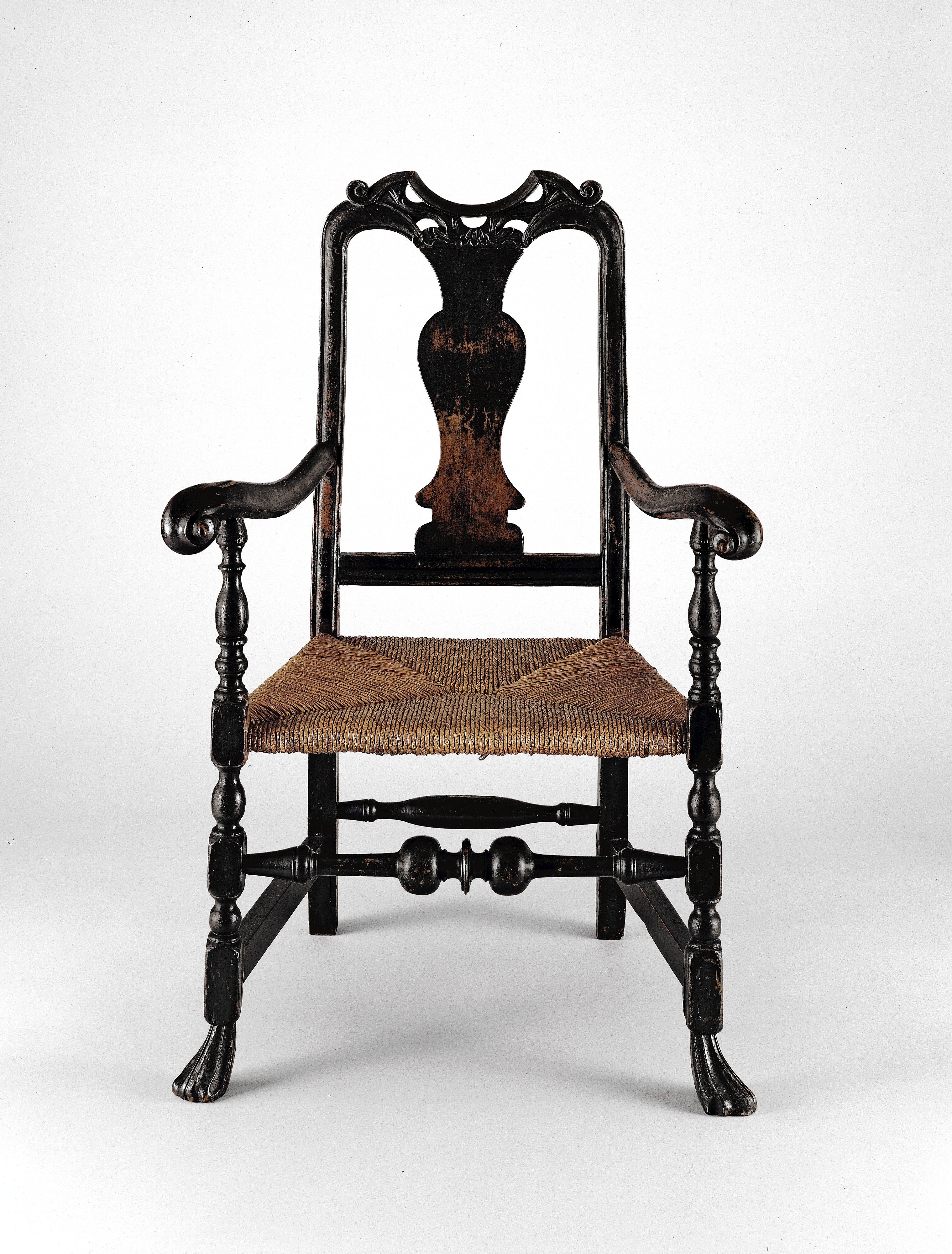 Attributed to the shop of John Gaines III - Splat-back armchair