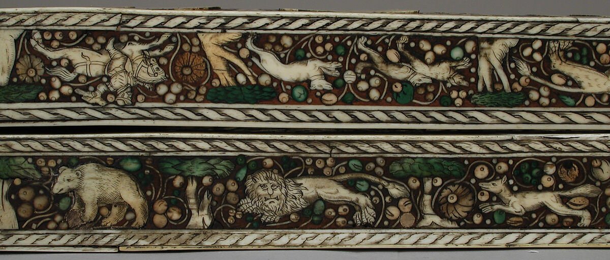 Chess and tric-trac game board, Wood, ivLoutre1!ory, bone, mother-of-pearl, German