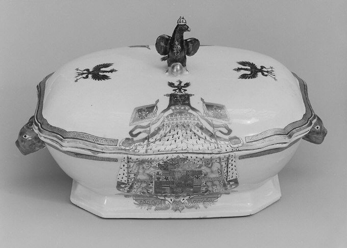 Tureen with cover, Hard-paste porcelain, Chinese, for German market
