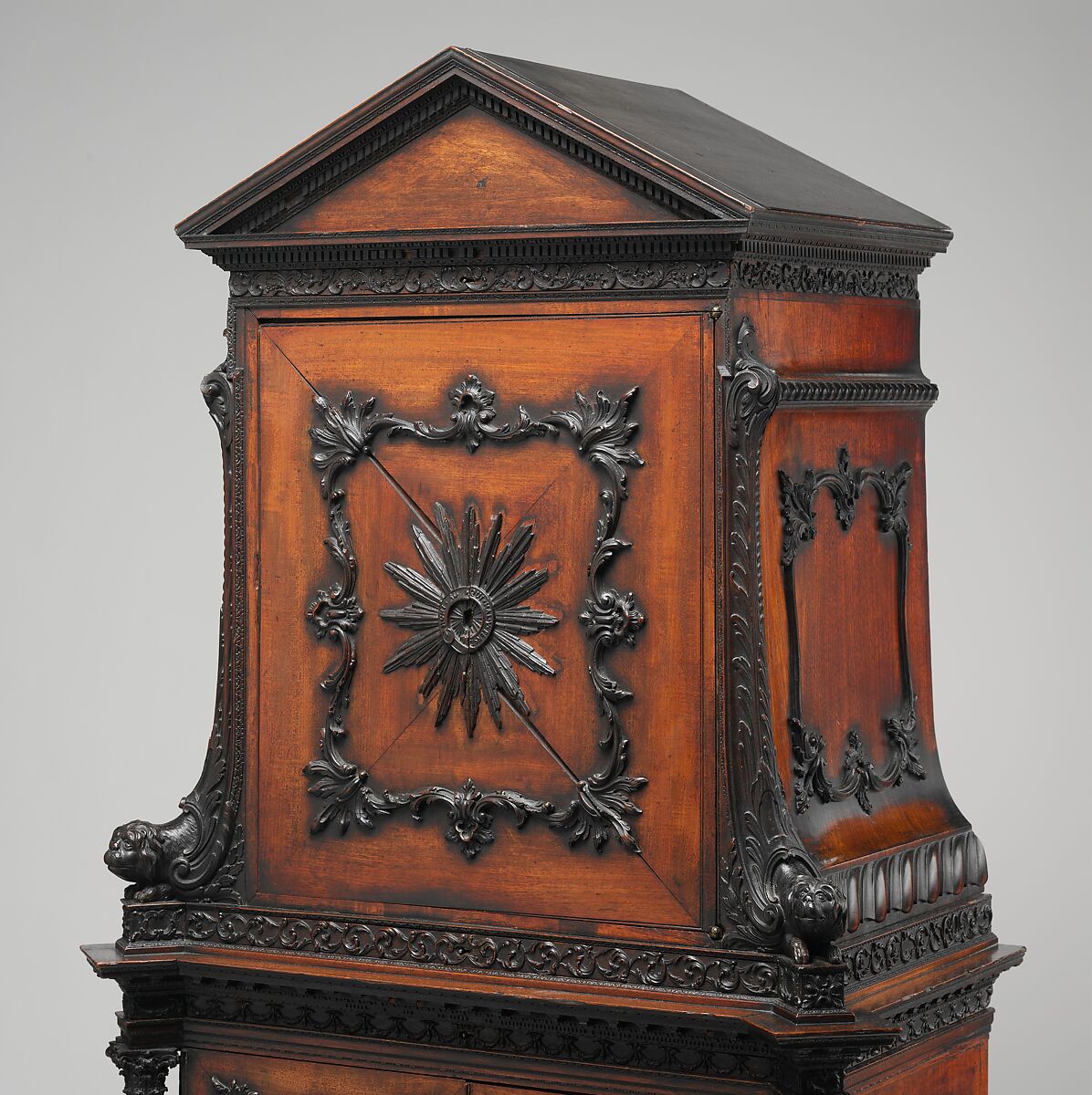 Medal cabinet, Attributed to William Vile (British, Somerset 1715–1767 London), Mahogany with carved and applied decoration, British