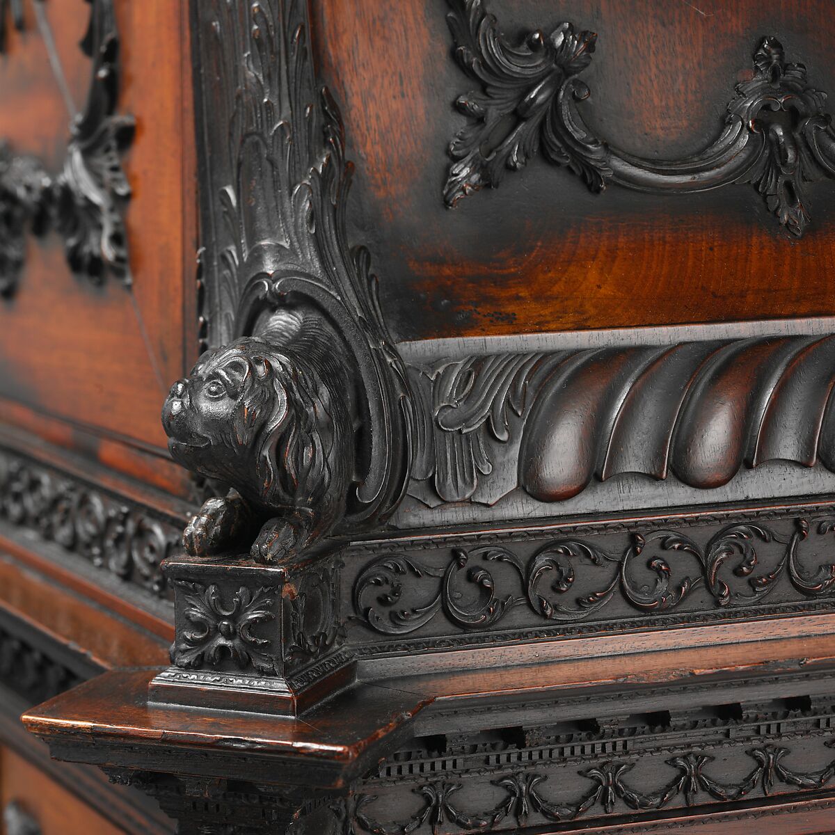 Medal cabinet, Attributed to William Vile (British, Somerset 1715–1767 London), Mahogany with carved and applied decoration, British