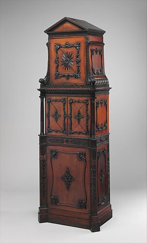 Bow-fronted cabinet, British