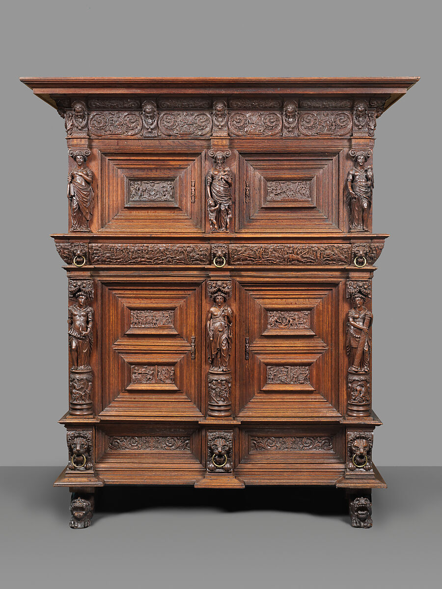 Cupboard (Beeldenkast), Oak, Dutch, Amsterdam 