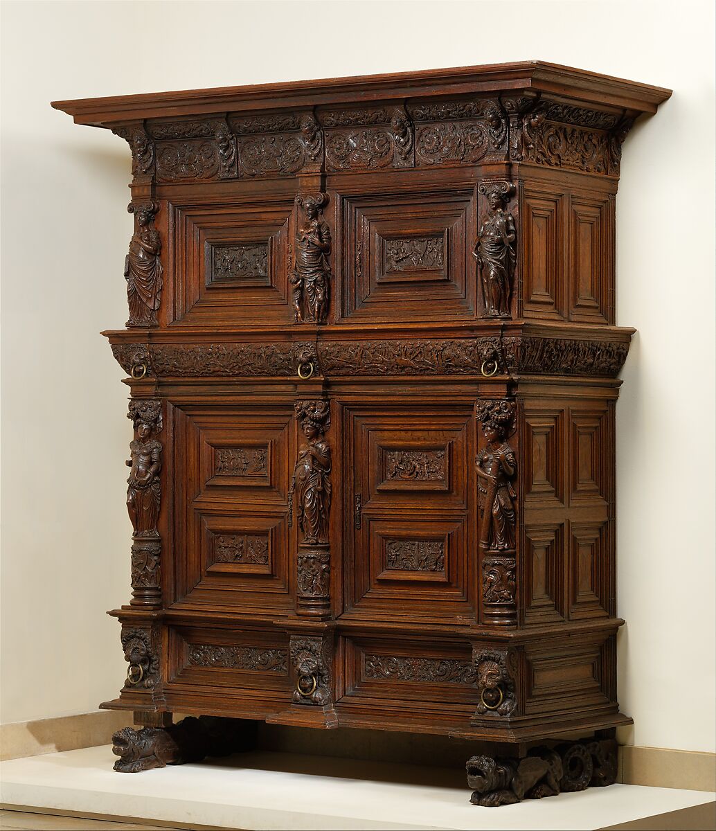 Cupboard (Beeldenkast), Oak, Dutch, Amsterdam