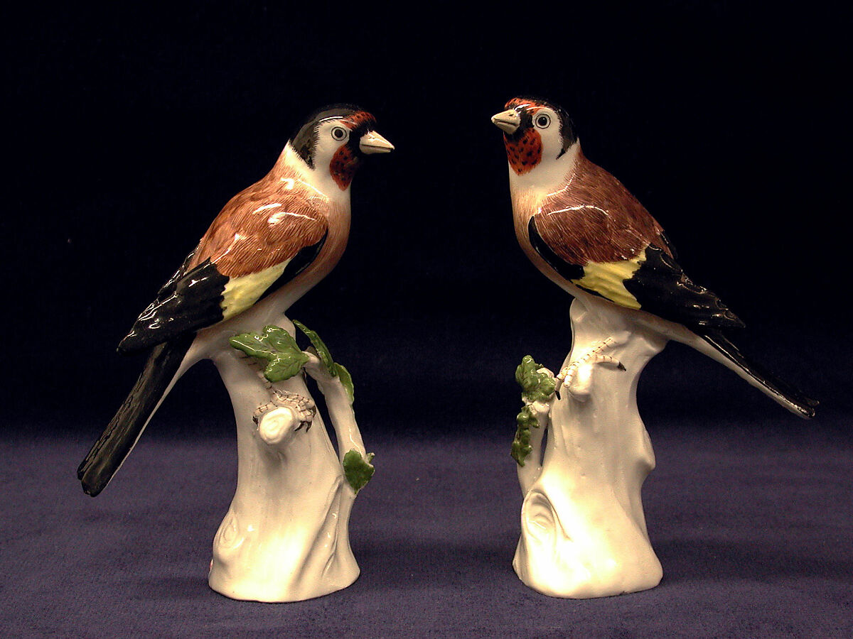 Finch (one of a pair), Meissen Manufactory (German, 1710–present), Hard-paste porcelain, German, Meissen 