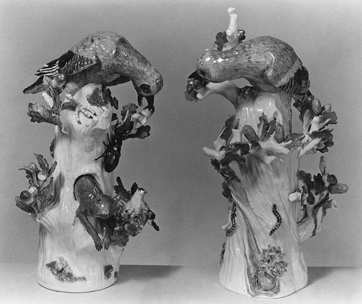 Jay (one of a pair), Meissen Manufactory (German, 1710–present), Hard-paste porcelain, German, Meissen 