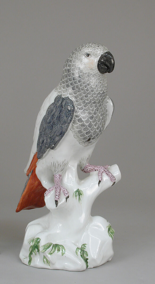 Parrot, Meissen Manufactory (German, 1710–present), Hard-paste porcelain, German, Meissen 