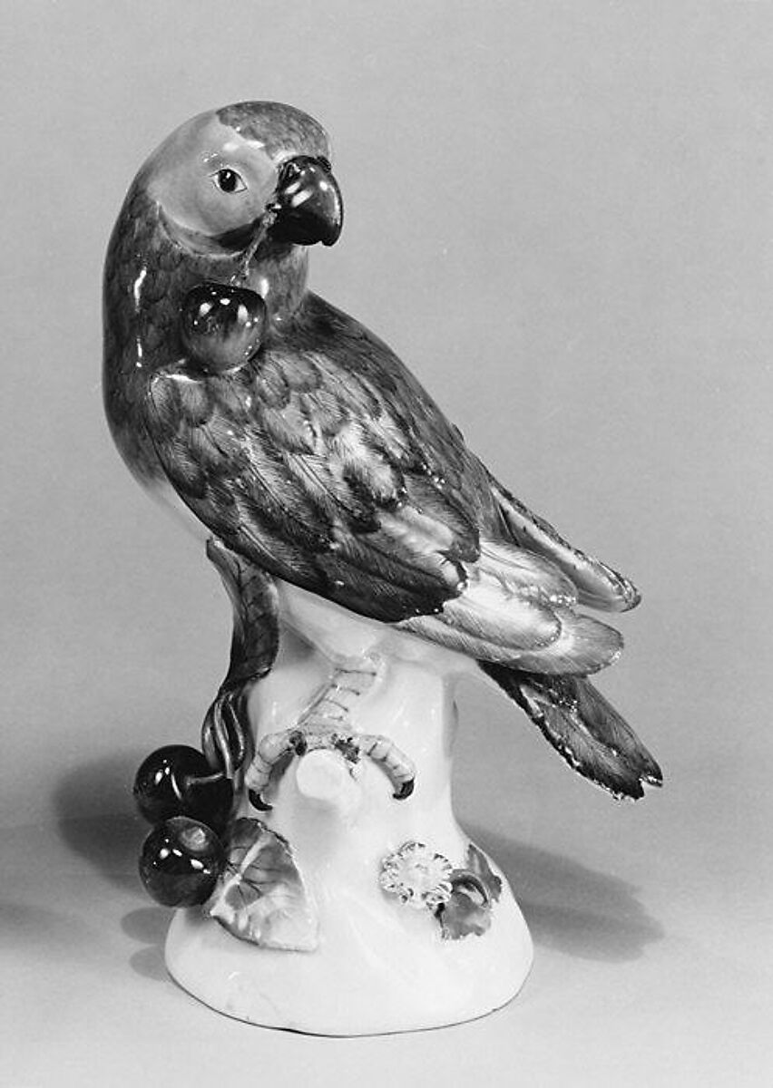 Parrot, Meissen Manufactory (German, 1710–present), Hard-paste porcelain, German, Meissen 
