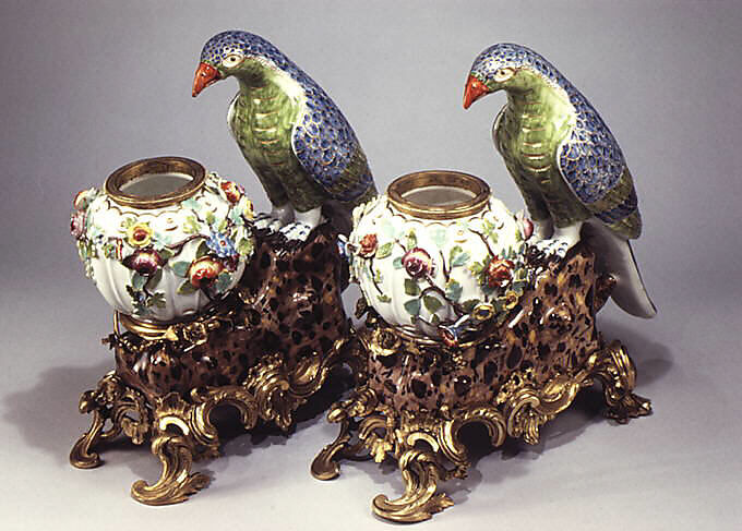 Parrot (one of a pair), Meissen Manufactory (German, 1710–present), Hard-paste porcelain, German, Meissen 