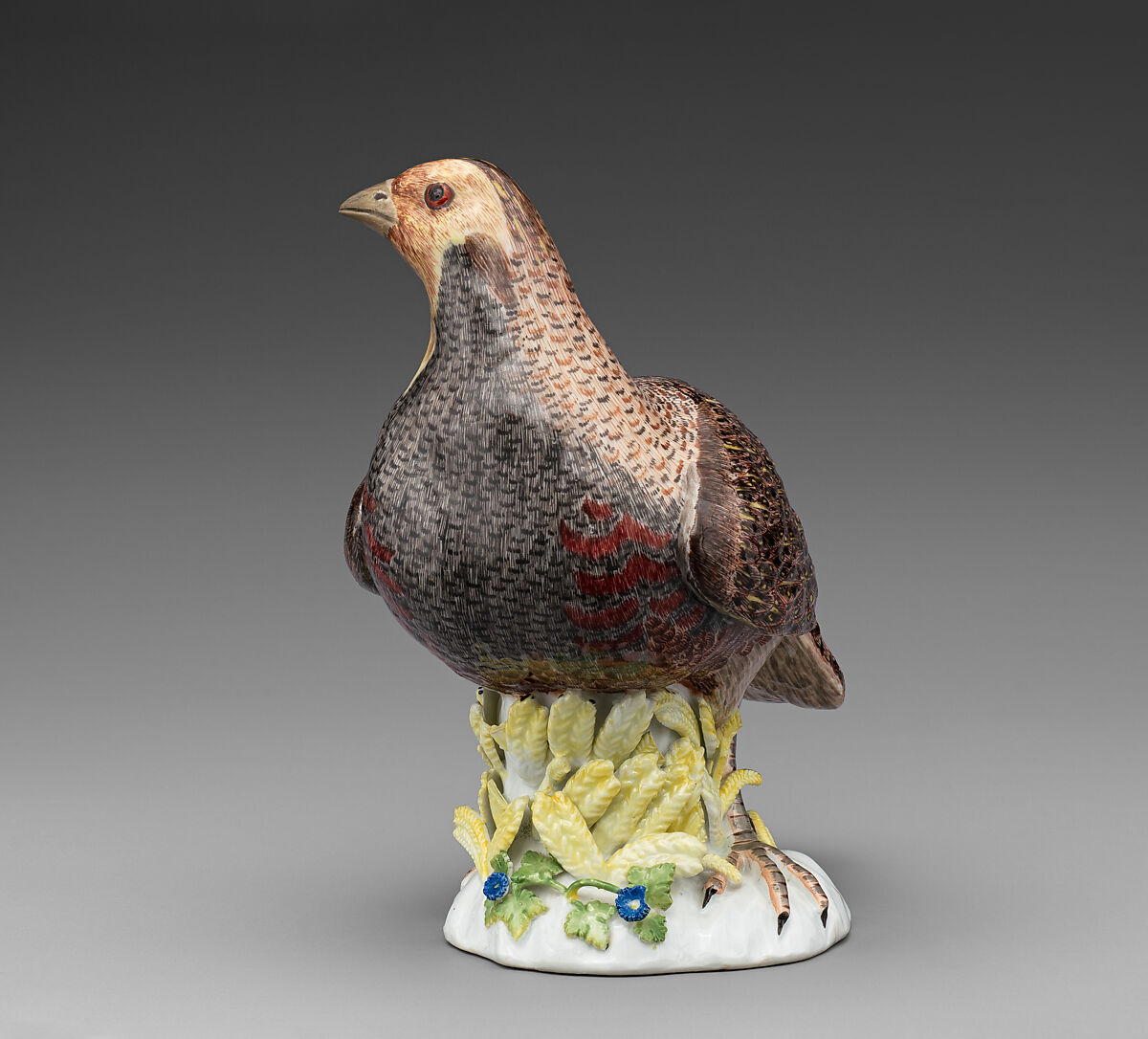 Partridge (one of a pair), Meissen Manufactory (German, 1710–present), Hard-paste porcelain, German, Meissen