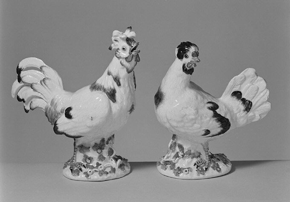 Rooster (one of a pair), Meissen Manufactory (German, 1710–present), Hard-paste porcelain, German, Meissen 