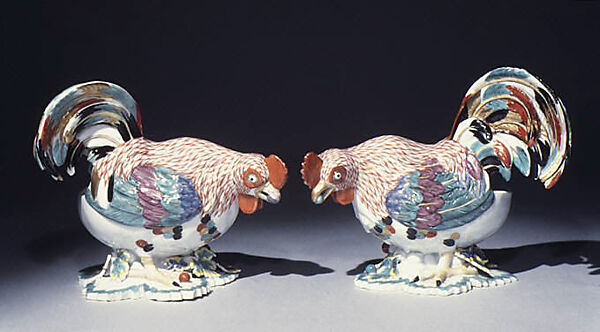 Chinese rooster (one of a pair)