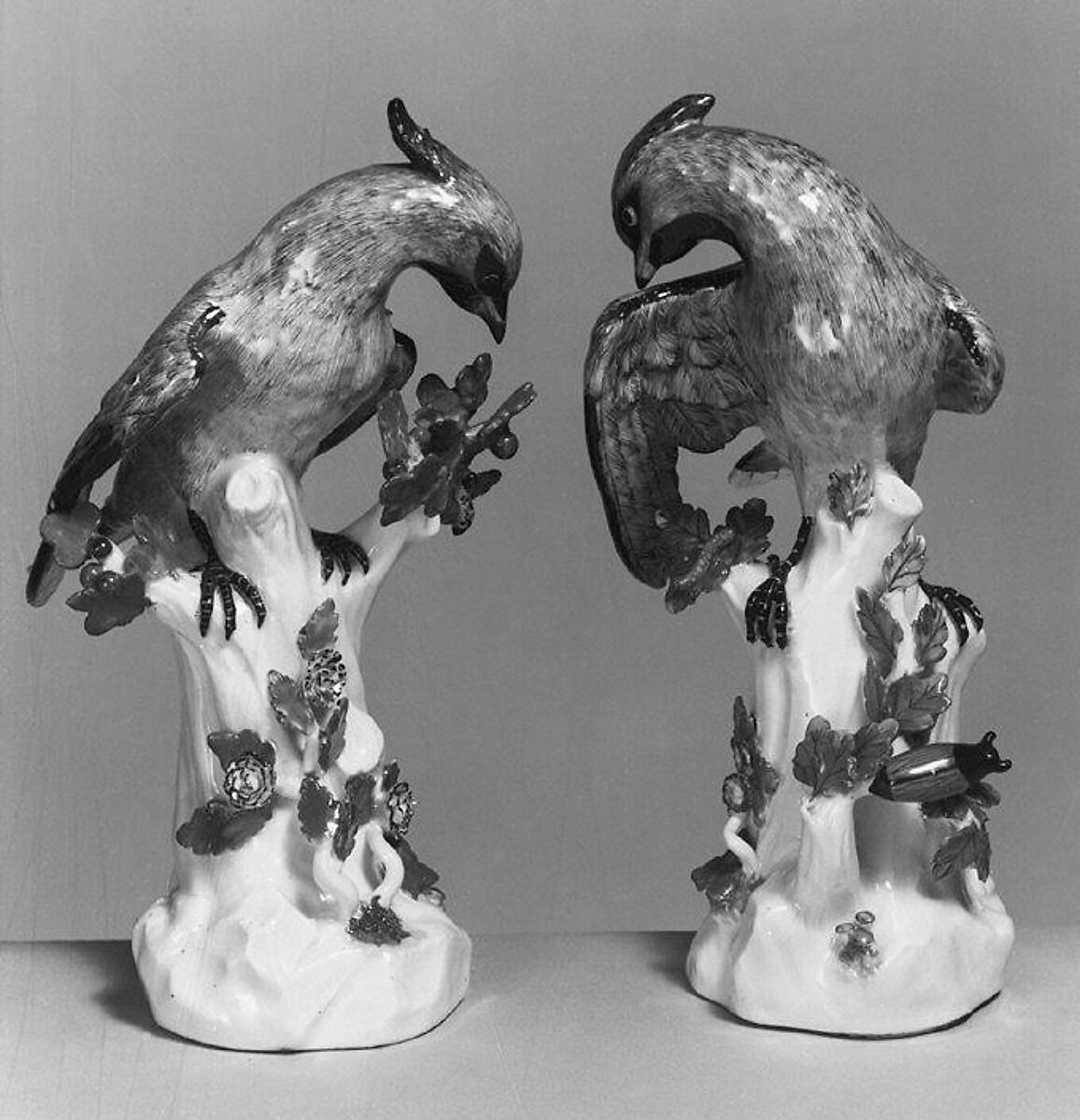 Waxwing (one of a pair), Meissen Manufactory (German, 1710–present), Hard-paste porcelain, German, Meissen 