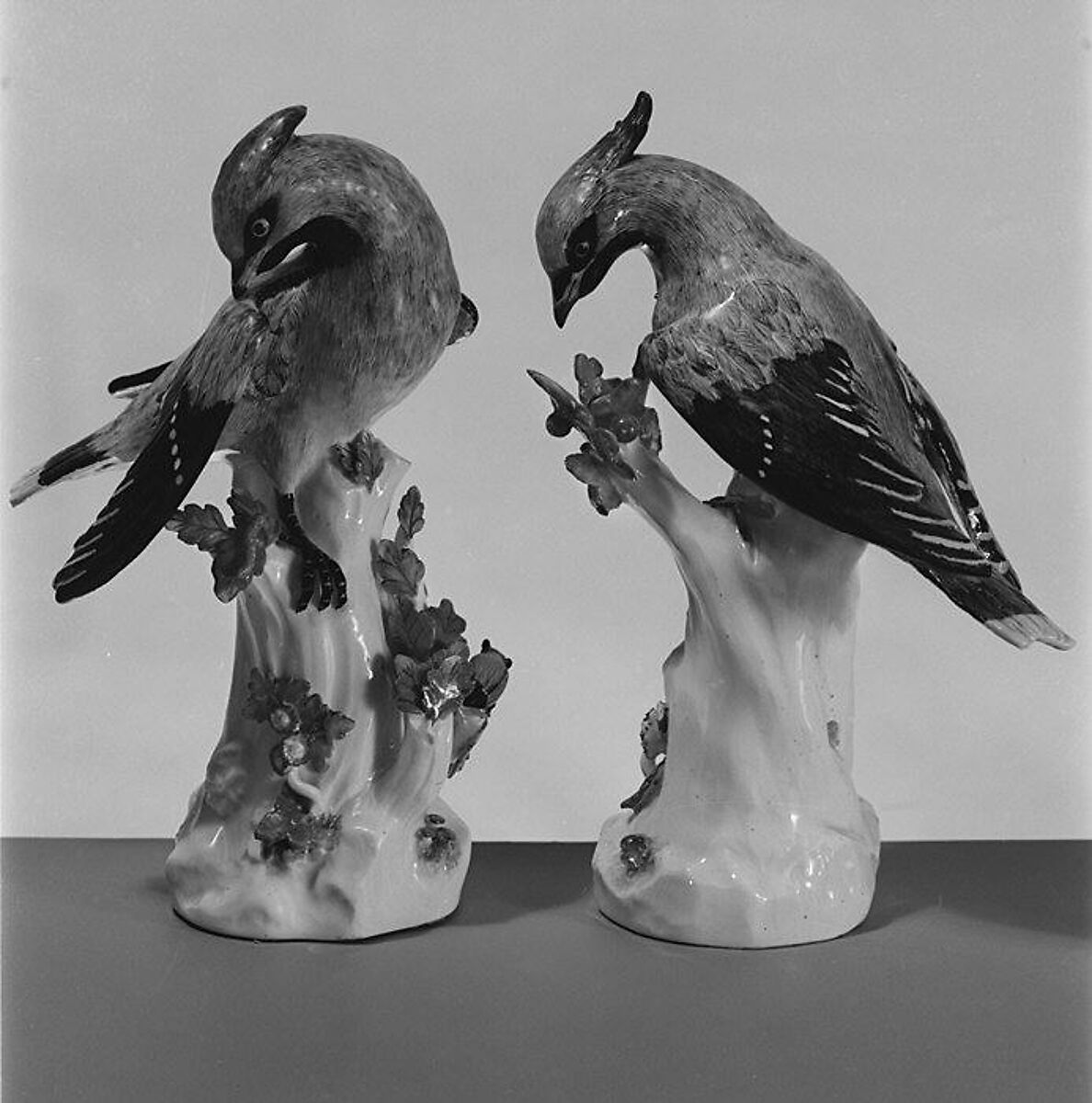 Waxwing (one of a pair), Meissen Manufactory (German, 1710–present), Hard-paste porcelain, German, Meissen