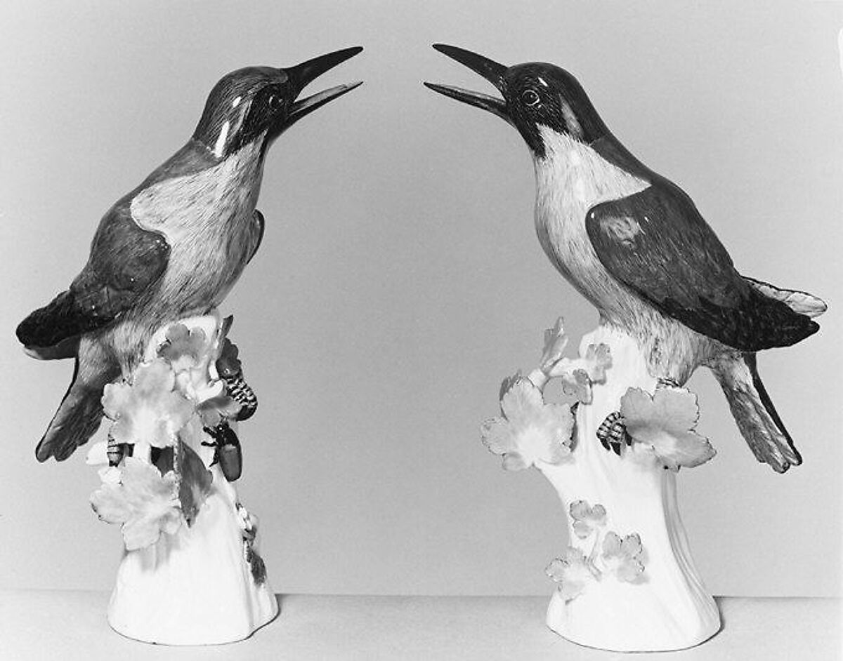Woodpecker (one of a pair), Meissen Manufactory (German, 1710–present), Hard-paste porcelain, German, Meissen 