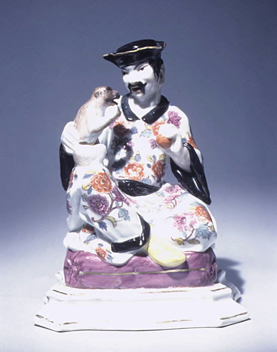 Figure in the form of a seated man (one of a pair), Meissen Manufactory (German, 1710–present), Hard-paste porcelain, German, Meissen 