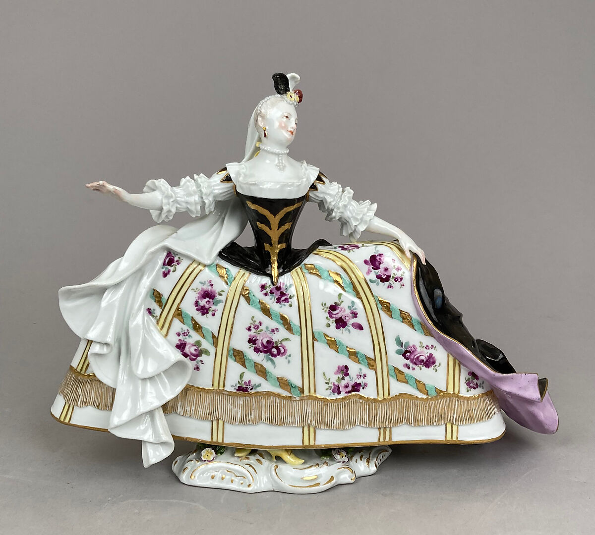 Theater figure, Meissen Manufactory (German, 1710–present), Hard-paste porcelain, German, Meissen