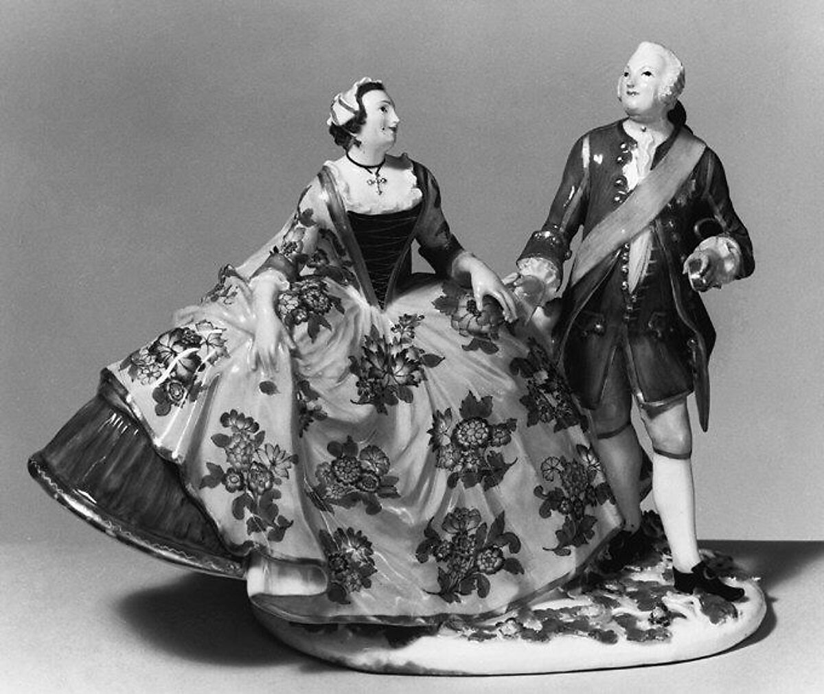 Cavalier and lady, Meissen Manufactory (German, 1710–present), Hard-paste porcelain, German, Meissen 