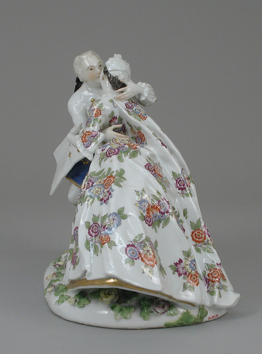 The Kiss, Meissen Manufactory (German, 1710–present), Hard-paste porcelain, German, Meissen