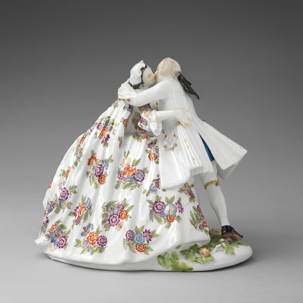 The Kiss, Meissen Manufactory (German, 1710–present), Hard-paste porcelain, German, Meissen