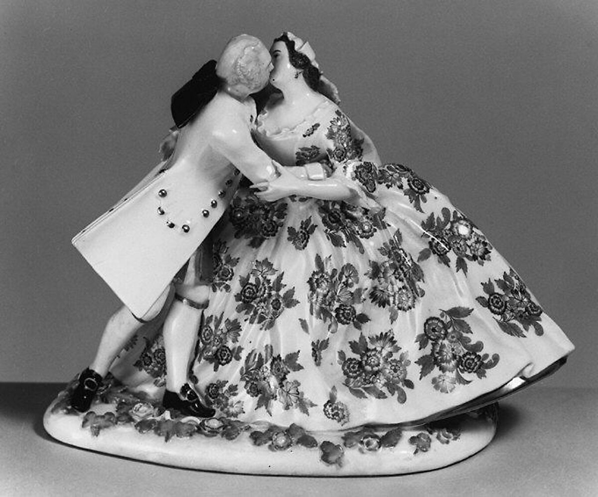 The Kiss, Meissen Manufactory (German, 1710–present), Hard-paste porcelain, German, Meissen