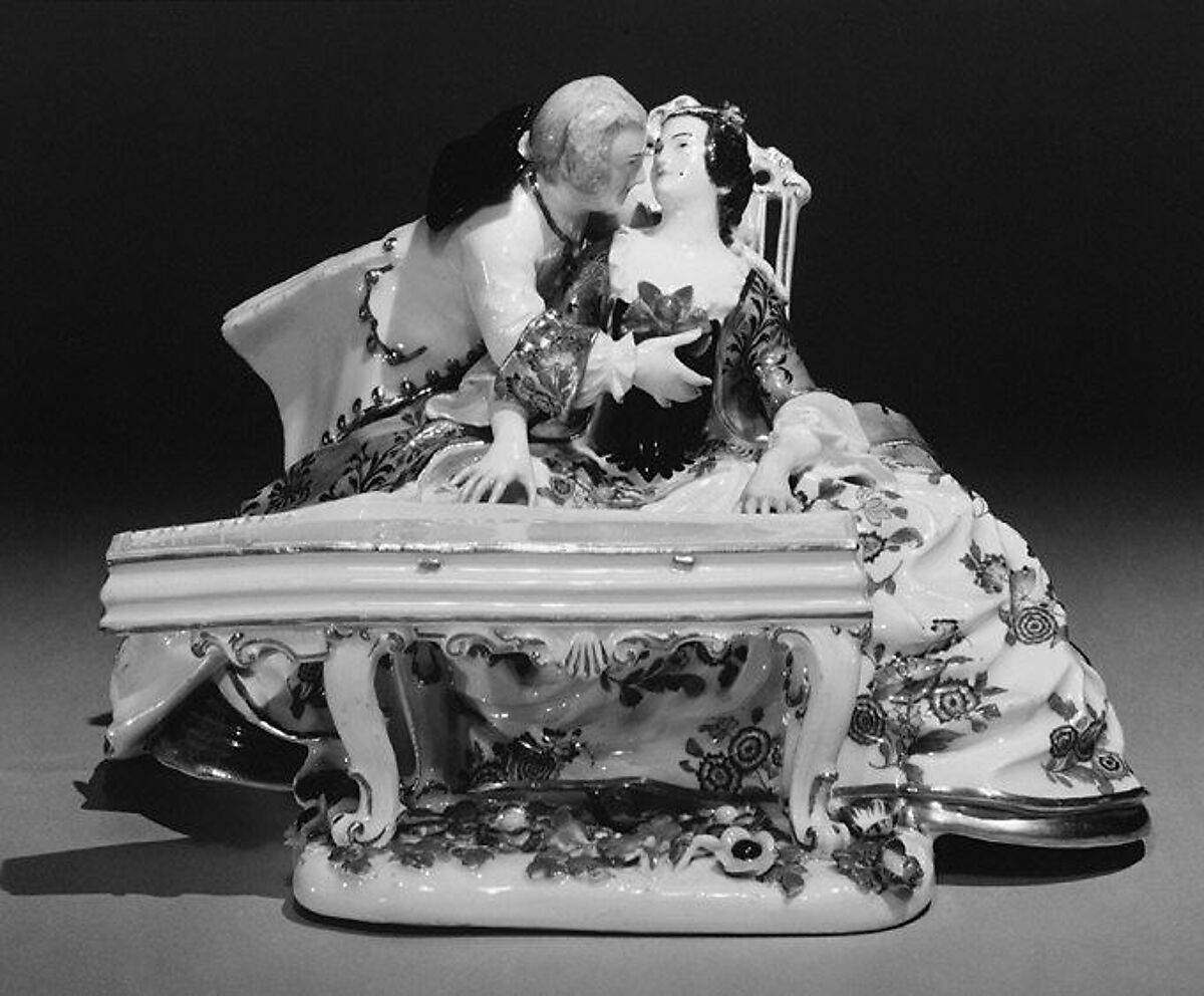 Lovers at a spinet, Meissen Manufactory (German, 1710–present), Hard-paste porcelain, German, Meissen 