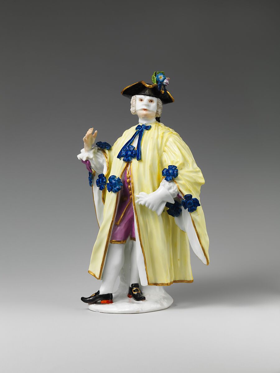 Masquerader (one of a pair), Meissen Manufactory (German, 1710–present), Hard paste-porcelain, German, Meissen 