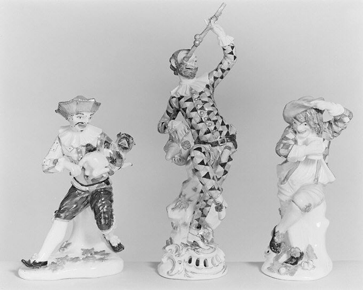 Harlequin dancing, Meissen Manufactory (German, 1710–present), Hard-paste porcelain, German, Meissen 