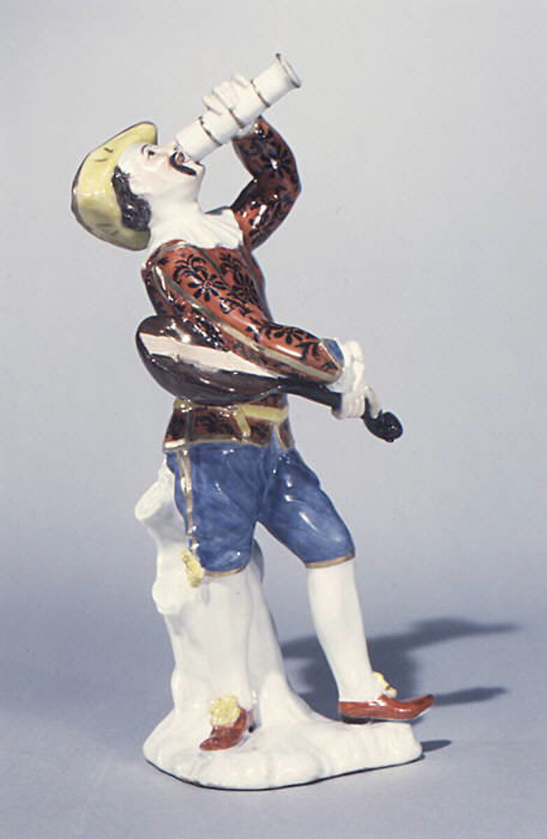 Musician drinking, Meissen Manufactory (German, 1710–present), Hard-paste porcelain, German, Meissen 