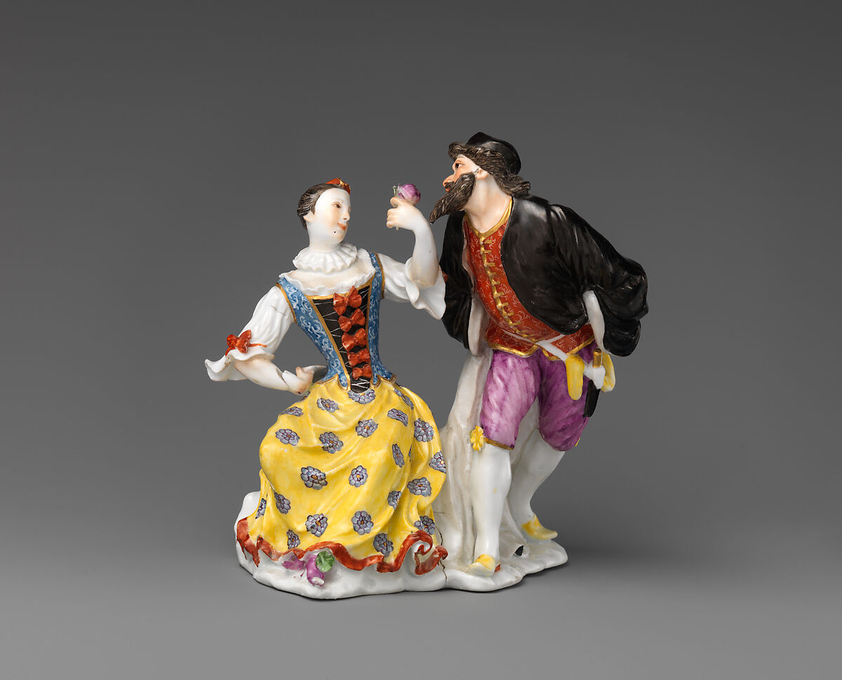 Columbine and Pantaloon, Meissen Manufactory (German, 1710–present), Hard-paste porcelain, German, Meissen 