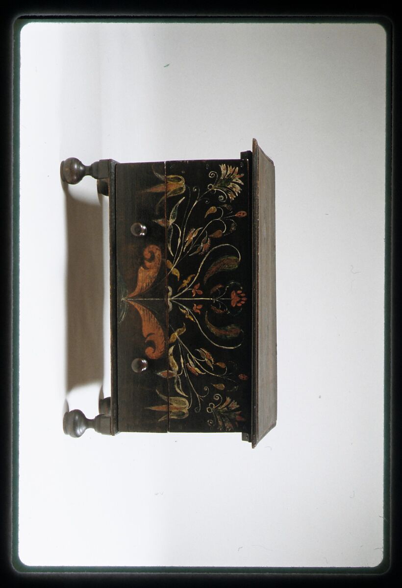 Chest with drawer, Painted yellow poplar, yellow pine, birch, American