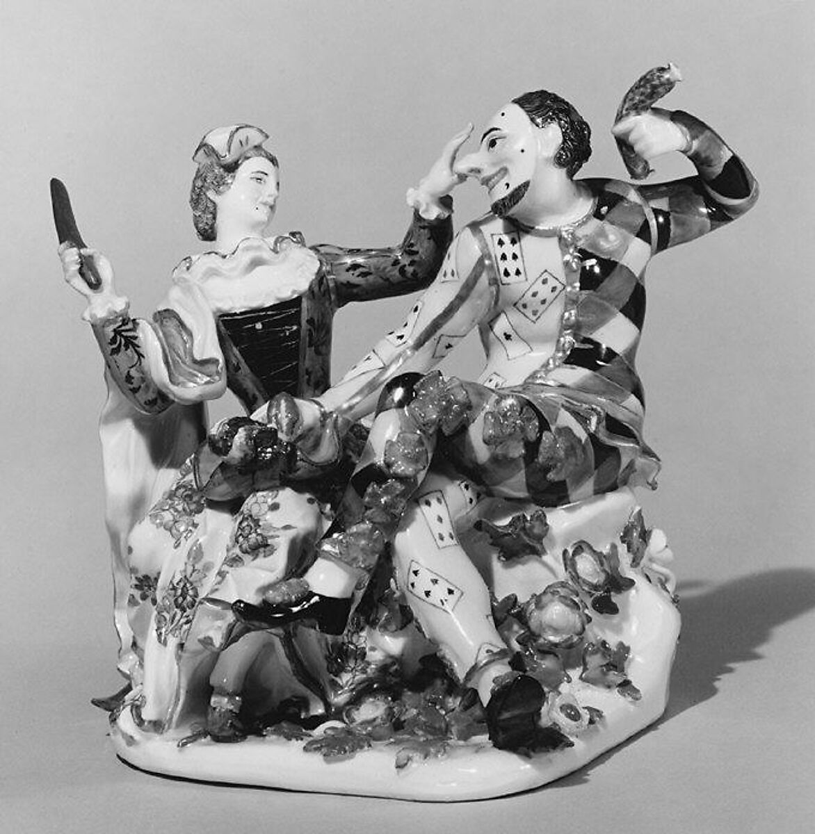 Harlequin and Columbine, Meissen Manufactory (German, 1710–present), Hard-paste porcelain, German, Meissen 