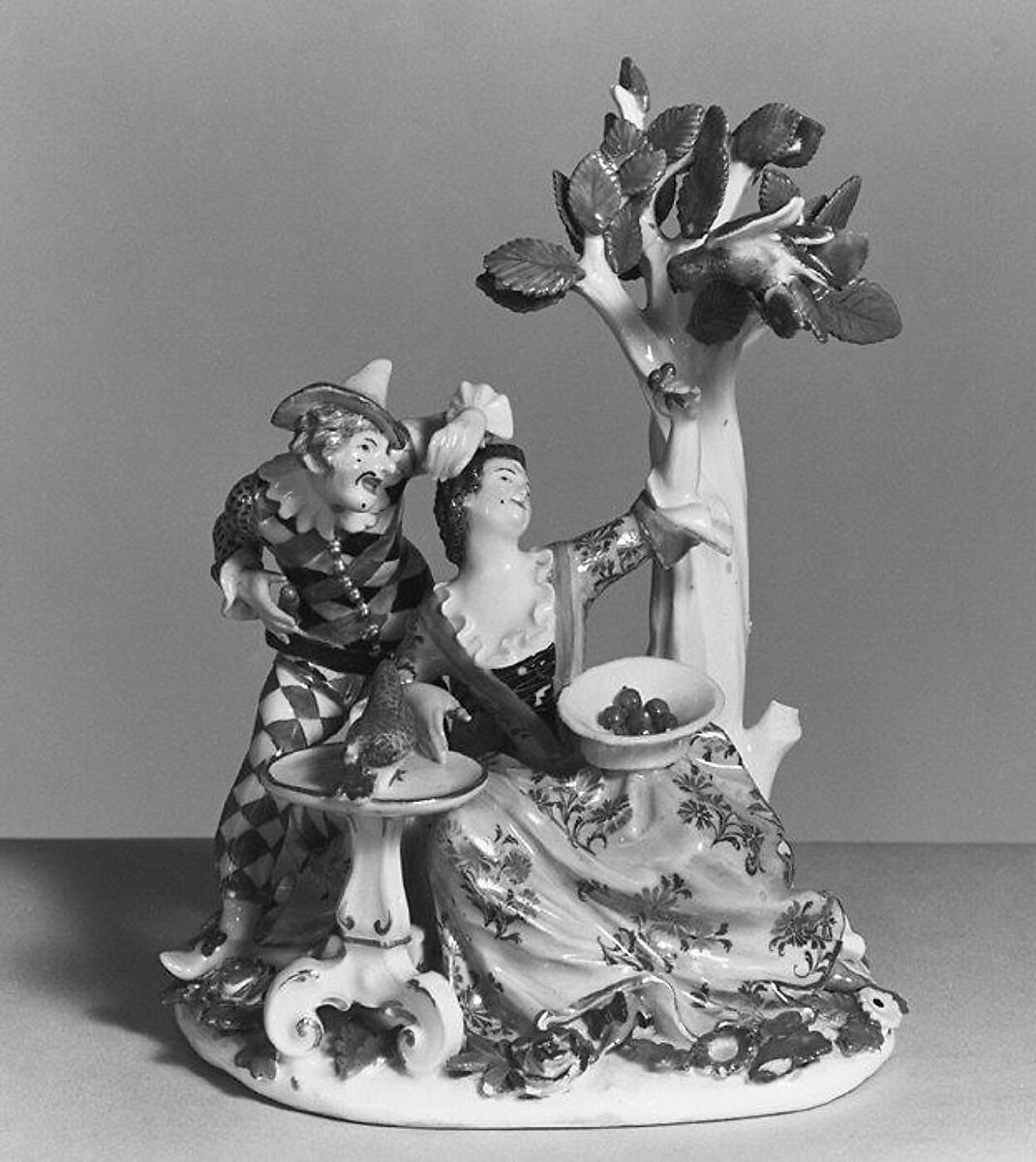 Harlequin and Columbine, Meissen Manufactory (German, 1710–present), Hard-paste porcelain, German, Meissen 