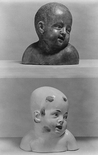 Wax model for the bust of a child