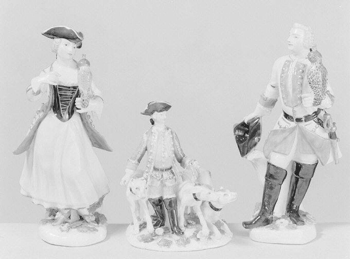 Falconer (one of a pair), Meissen Manufactory (German, 1710–present), Hard-paste porcelain, German, Meissen 