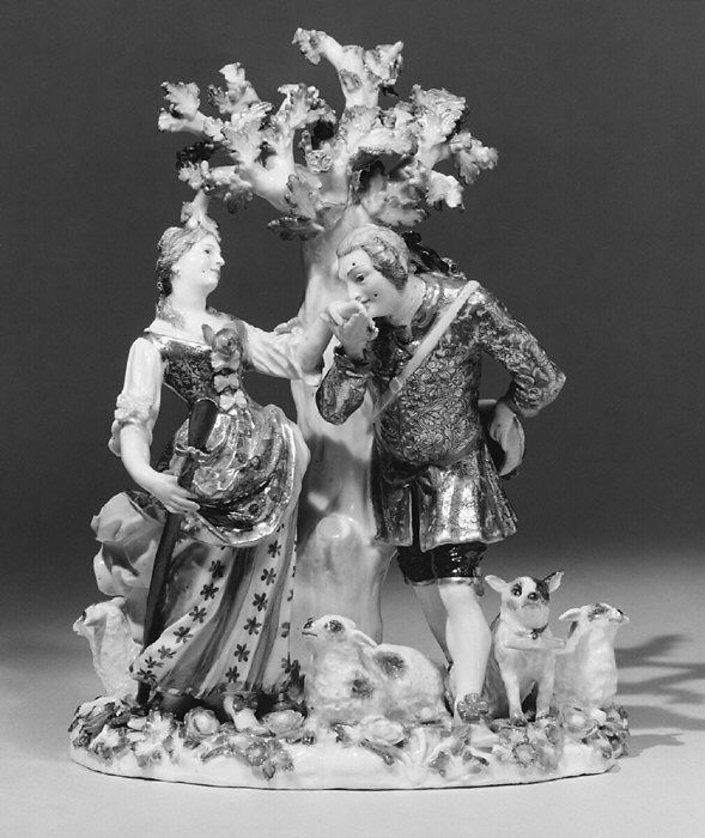 Shepherd lovers, Meissen Manufactory (German, 1710–present), Hard-paste porcelain, German, Meissen 